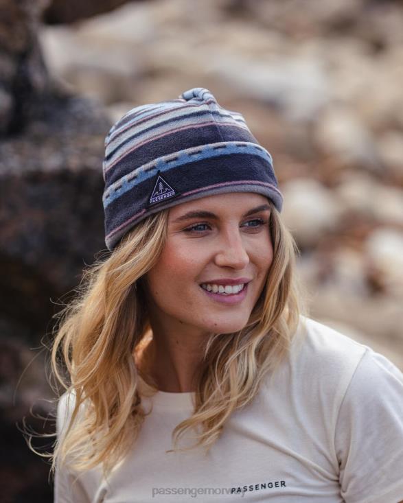 Passenger kvinner wanderer resirkulert polar beanie dyp marineblå vintage geo 060241048