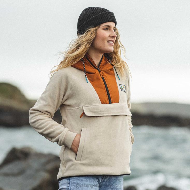 Passenger kvinner alexander hette 1/2 glidelås resirkulert polar fleece havregryn 06024684