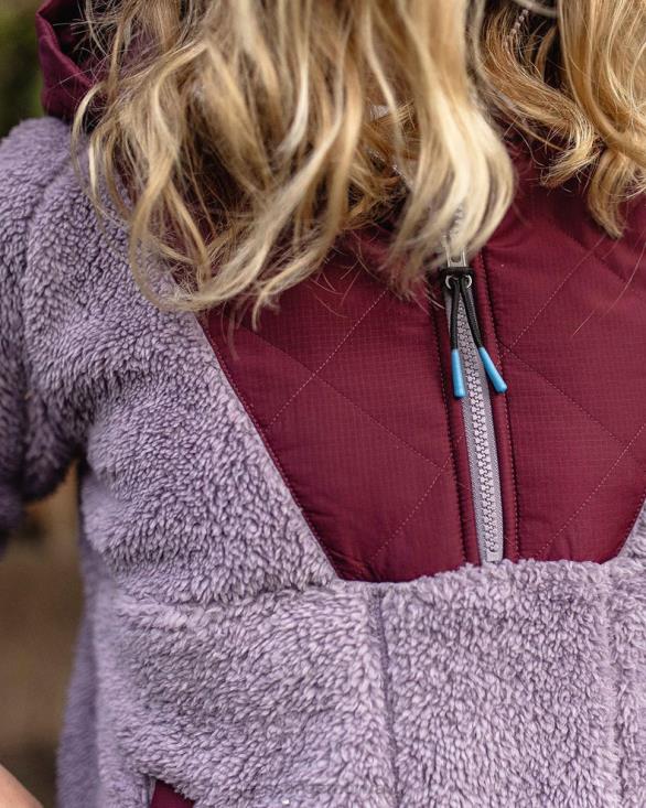 Passenger kvinner beaumont resirkulert sherpa hette fleece støvete lilla 06024676
