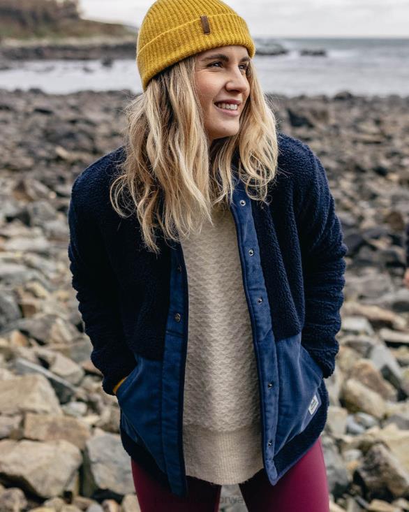 Passenger kvinner kløver resirkulert dyppelet sherpa fleece dyp marineblå 06024670