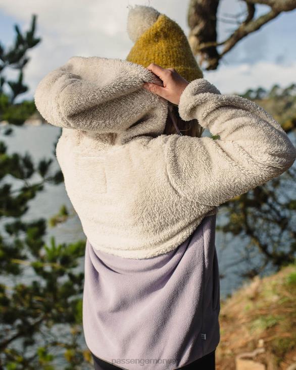 Passenger kvinner nestling resirkulert sherpa hette fleece støvete lilla 06024667