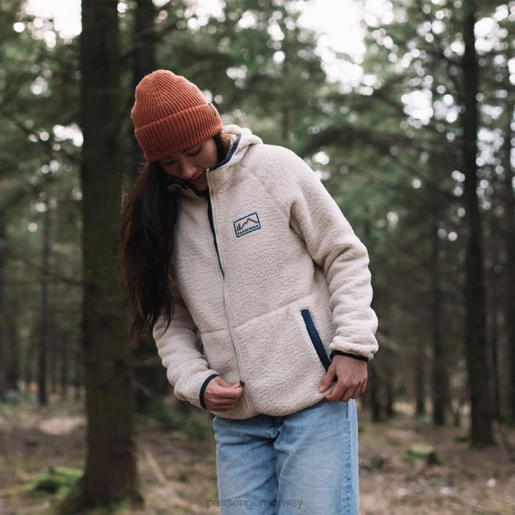 Passenger kvinner nordkysten full zip resirkulert sherpa fleece havregryn 06024681