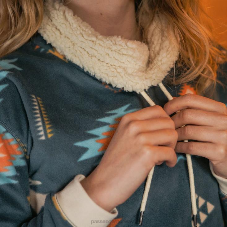 Passenger kvinner oliven resirkulert høyhalset polar fleece fenrik drifter 06024703