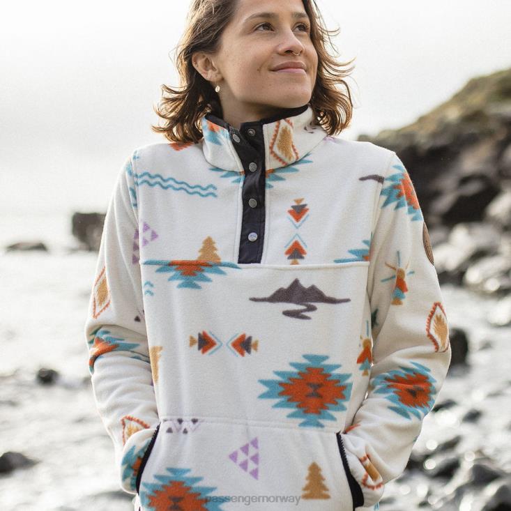Passenger kvinner woodlander resirkulert polar fleece genser bjørk drifter 06024687