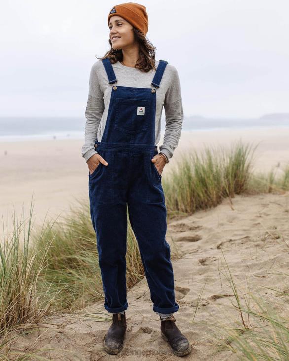 Passenger kvinner roamist cord dungarees mørk denim 06024954