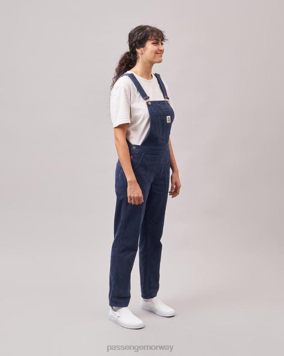 Passenger kvinner roamist cord dungarees mørk denim 06024954