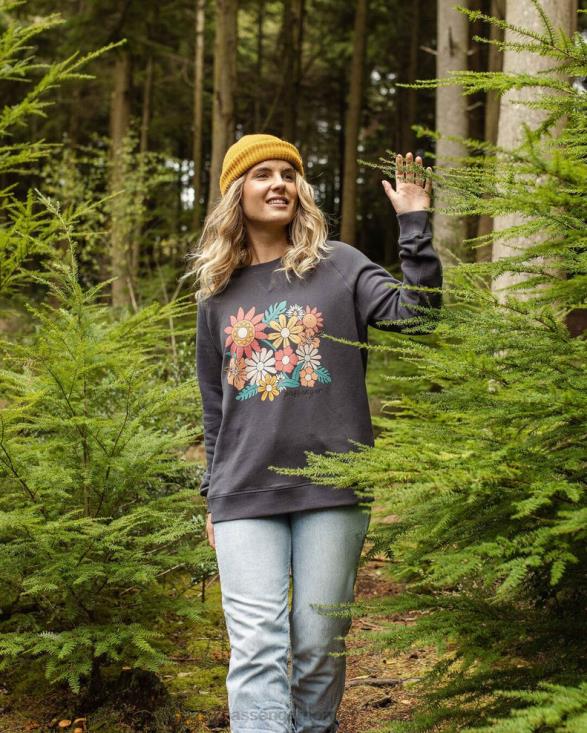 Passenger kvinner floral bloom resirkulert bomull oversized sweatshirt kull 06024719