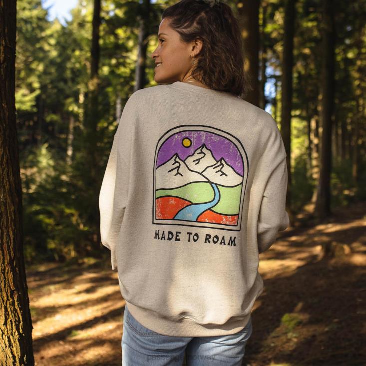 Passenger kvinner fredag ​​kollektiv resirkulert bomull oversized sweatshirt milky merg 06024715