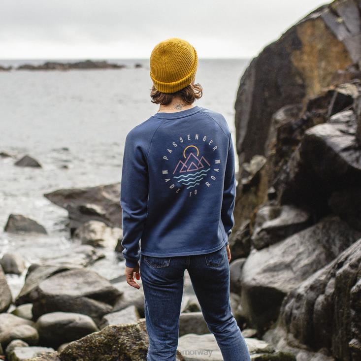 Passenger kvinner panang raglan resirkulert sweatshirt mørk denim 06024730