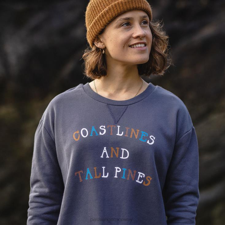 Passenger kvinner voyage resirkulert sweatshirt falmet svart 06024734