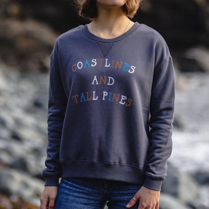 Passenger kvinner voyage resirkulert sweatshirt falmet svart 06024734