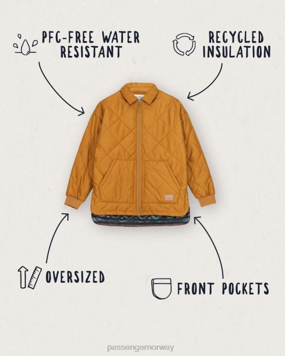 Passenger kvinner trekker isolert sjacket gyllenbrun 06024786