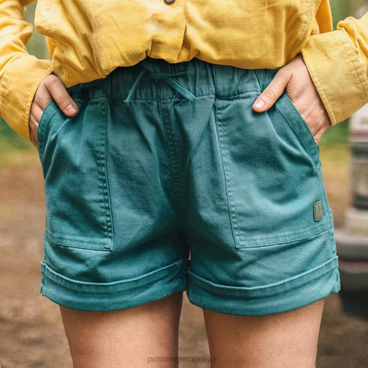 Passenger kvinner carriso shorts i økologisk bomull stormgrønn 06024914