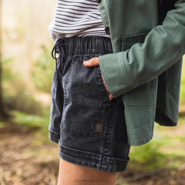 Passenger kvinner carriso shorts i økologisk bomull svart 06024904