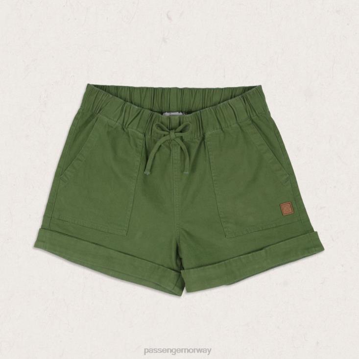 Passenger kvinner carriso shorts i økologisk bomull vingårdsgrønn 06024905