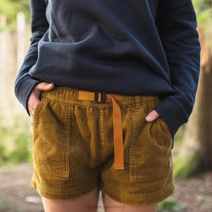 Passenger kvinner del sur resirkulert cord shorts tapenade 06024912