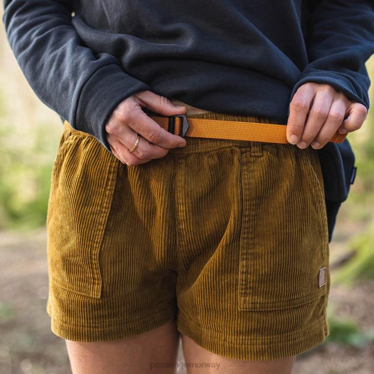 Passenger kvinner del sur resirkulert cord shorts tapenade 06024912