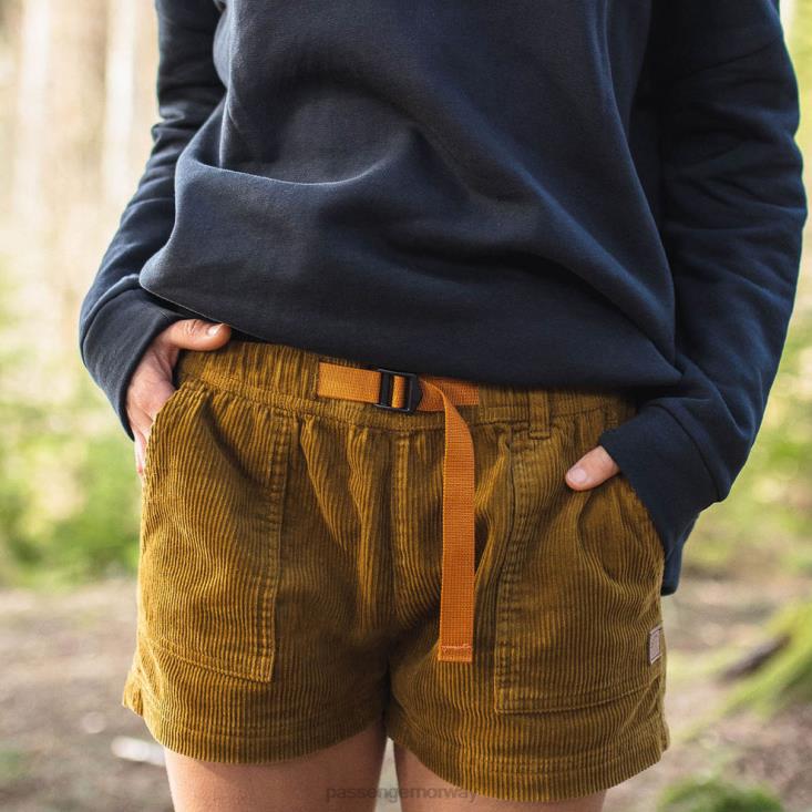 Passenger kvinner del sur resirkulert cord shorts tapenade 06024912