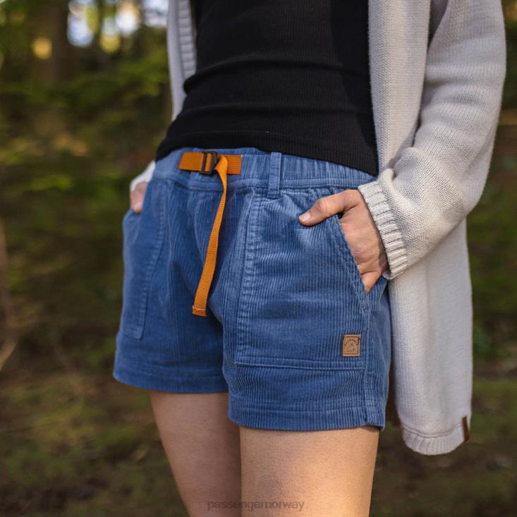 Passenger kvinner del sur resirkulert snorshorts steinblå 06024907