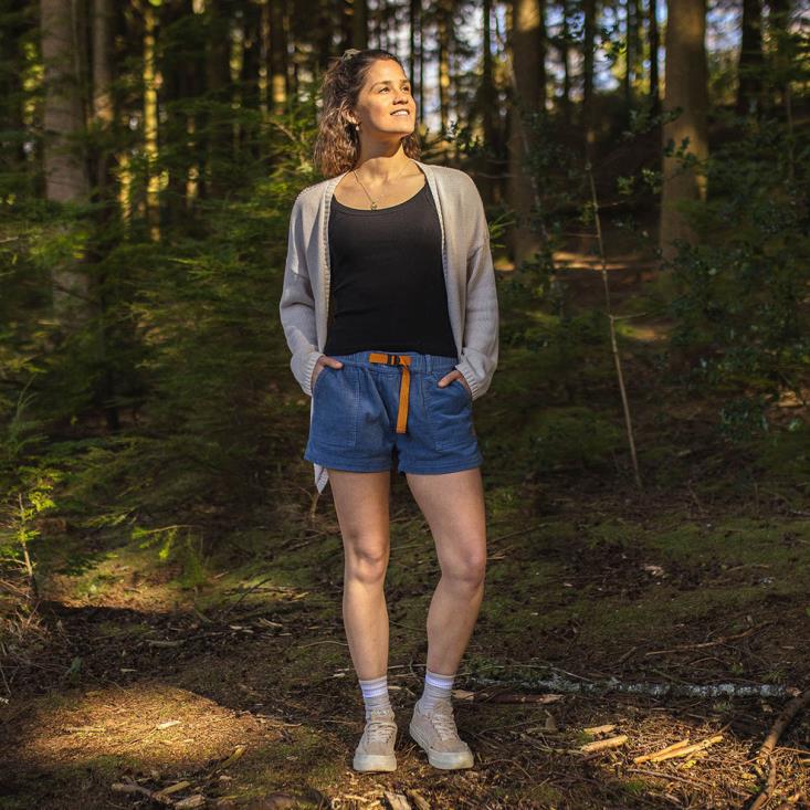 Passenger kvinner del sur resirkulert snorshorts steinblå 06024907