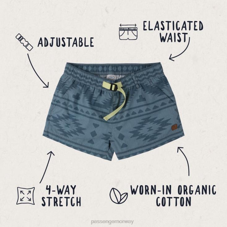Passenger kvinner del sur shorts falmet denim adrift 06024919