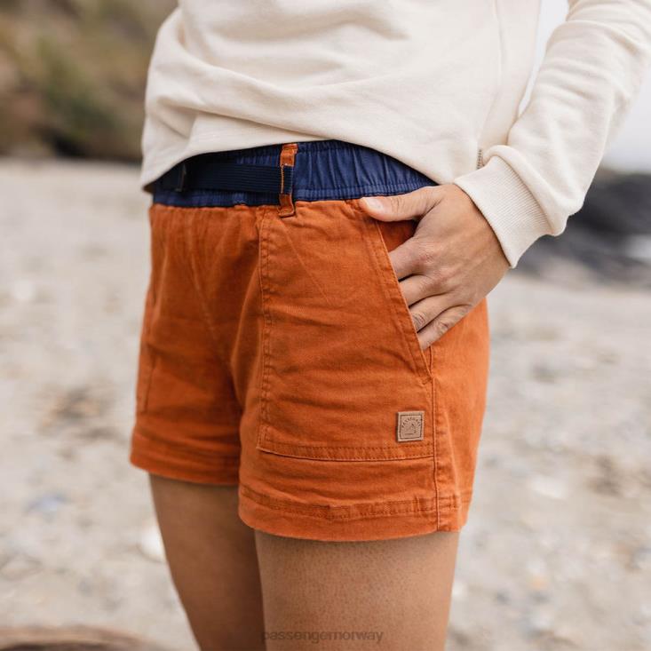 Passenger kvinner del sur shorts i økologisk bomull bombay brun 06024930