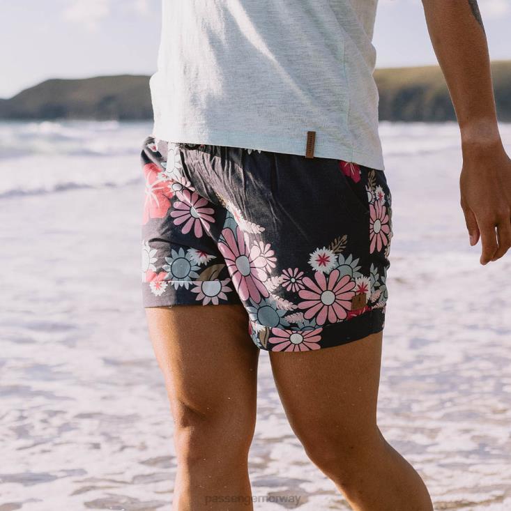 Passenger kvinner santosa shorts svart blomst sprengt 06024911