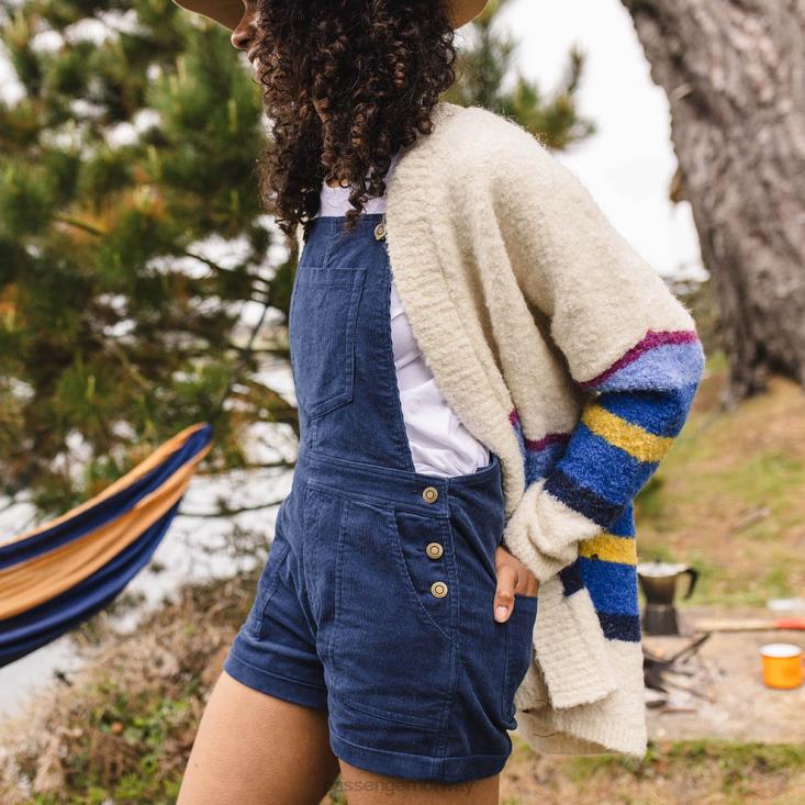 Passenger kvinner riverglen cardigan myk kobolt mix up stripe 06024847