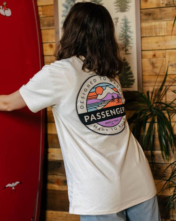 Passenger kvinner wilds resirkulert bomull oversized t-skjorte bjørk 06024992