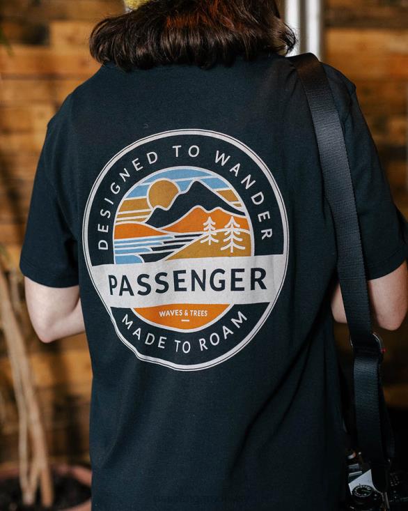 Passenger kvinner wilds resirkulert bomull oversized t-skjorte svart 06024991
