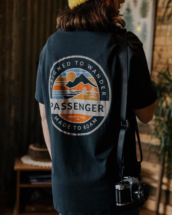 Passenger kvinner wilds resirkulert bomull oversized t-skjorte svart 06024991