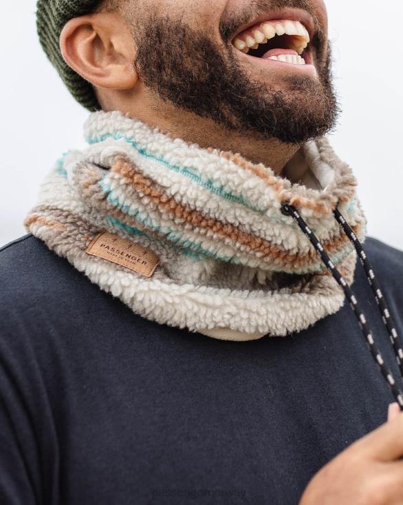 Passenger menn mulled resirkulert sherpa fleece snood varm elfenben geomønster 06024419