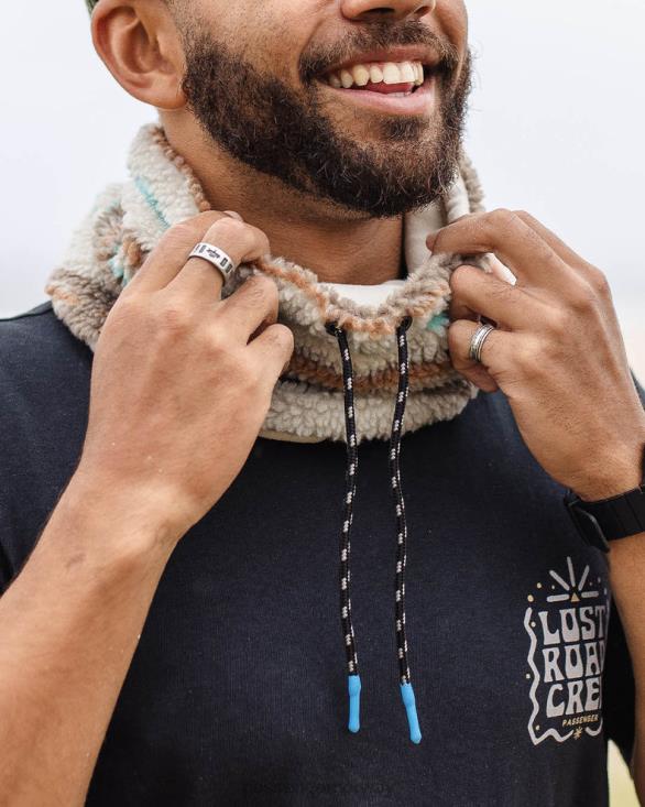 Passenger menn mulled resirkulert sherpa fleece snood varm elfenben geomønster 06024419