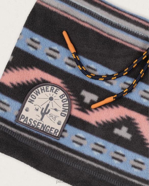 Passenger menn tor resirkulert polar fleece snood dyp marineblå vintage geo 06024420