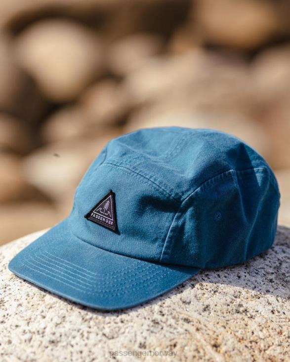 Passenger menn fixie resirkulert bomull 5 panel cap blå korall 06024451