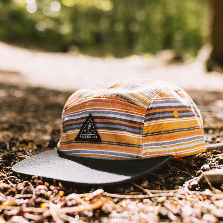 Passenger menn fixie resirkulert bomull 5 panel cap svart stripe 06024477