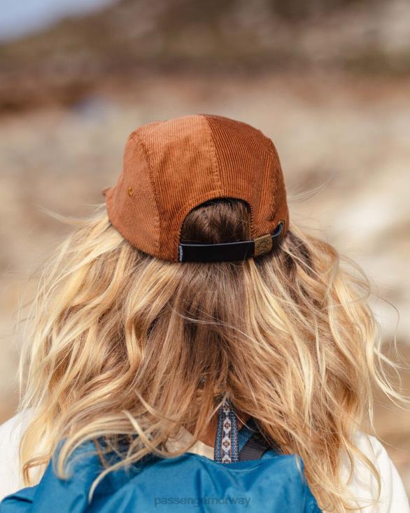 Passenger menn fixie resirkulert ledning 5 panel cap glasert ingefær 06024450