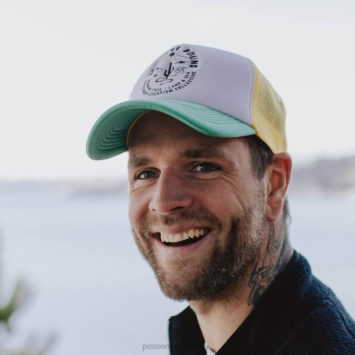 Passenger menn land & sea snapback trucker cap sjøskum grønn 06024457