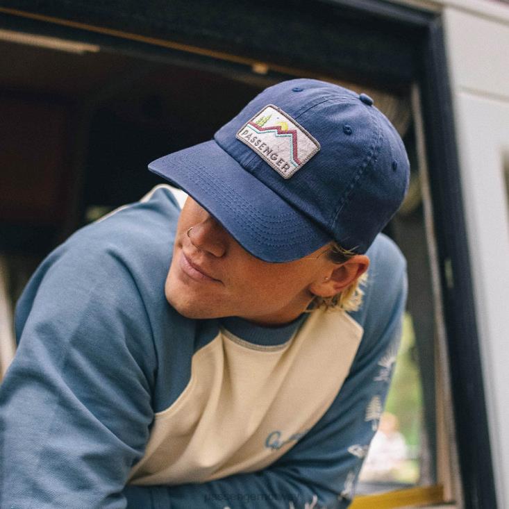 Passenger menn tristate resirkulert bomull snapback cap ensign blå 06024471
