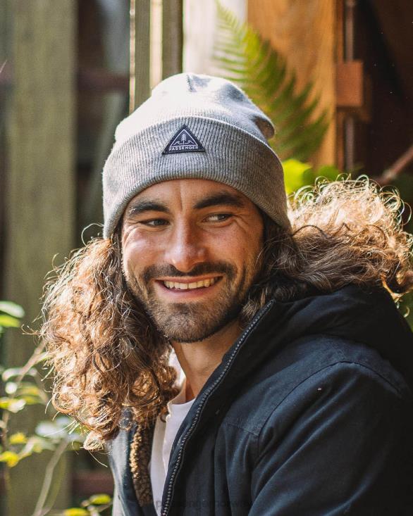 Passenger menn kjerne resirkulert high-top beanie grå mergel 06024397