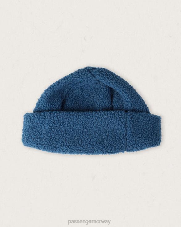 Passenger menn peak resirkulert sherpa beanie blå stål 06024415