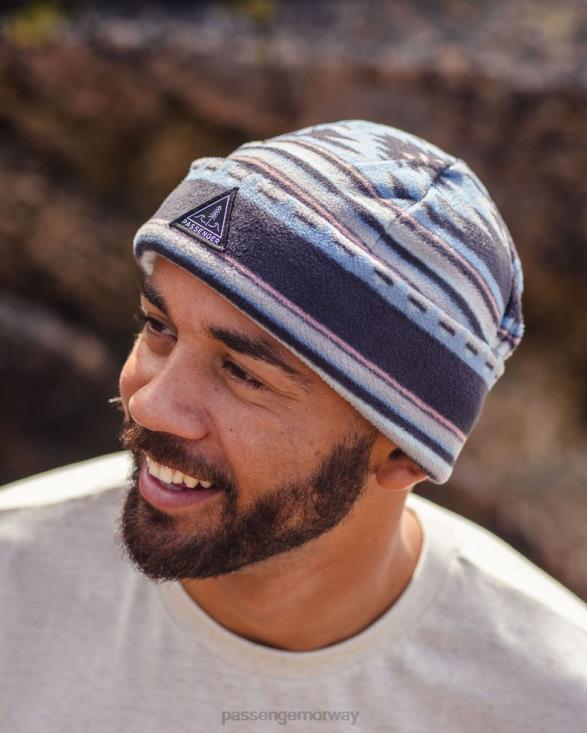 Passenger menn wanderer resirkulert polar beanie dyp marineblå vintage geo 06024407