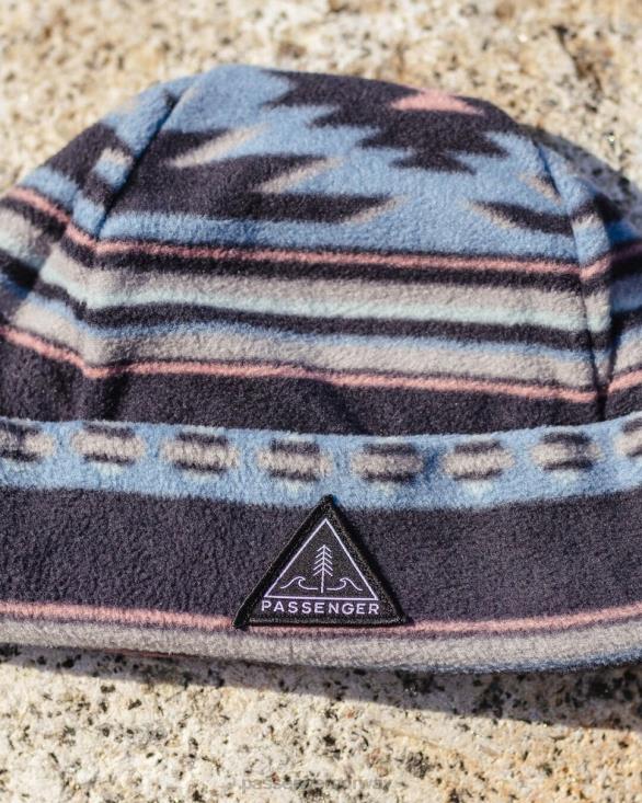 Passenger menn wanderer resirkulert polar beanie dyp marineblå vintage geo 06024407