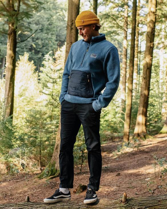 Passenger menn Oceanside resirkulert polar-foret sherpa fleece blått stål 0602444