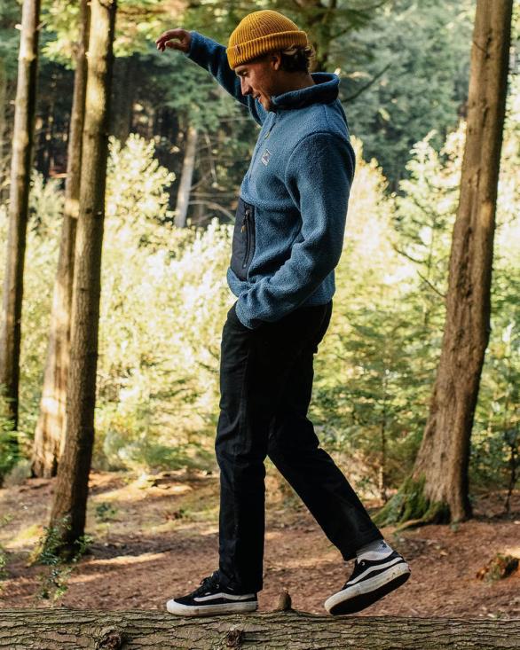 Passenger menn Oceanside resirkulert polar-foret sherpa fleece blått stål 0602444