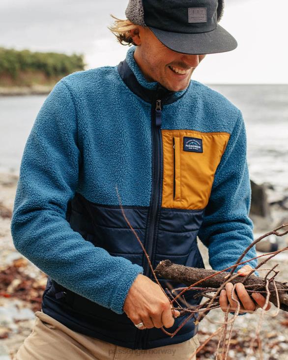 Passenger menn born explorer resirkulert polar-foret sherpa fleece blått stål 0602451