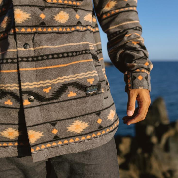 Passenger menn lønn resirkulert polar fleece skjorte kull geo folk 0602459