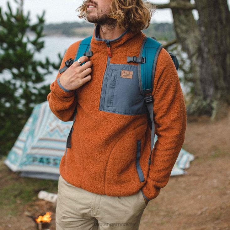 Passenger menn offgrid 1/4 zip resirkulert sherpa fleece glasert ingefær 0602449