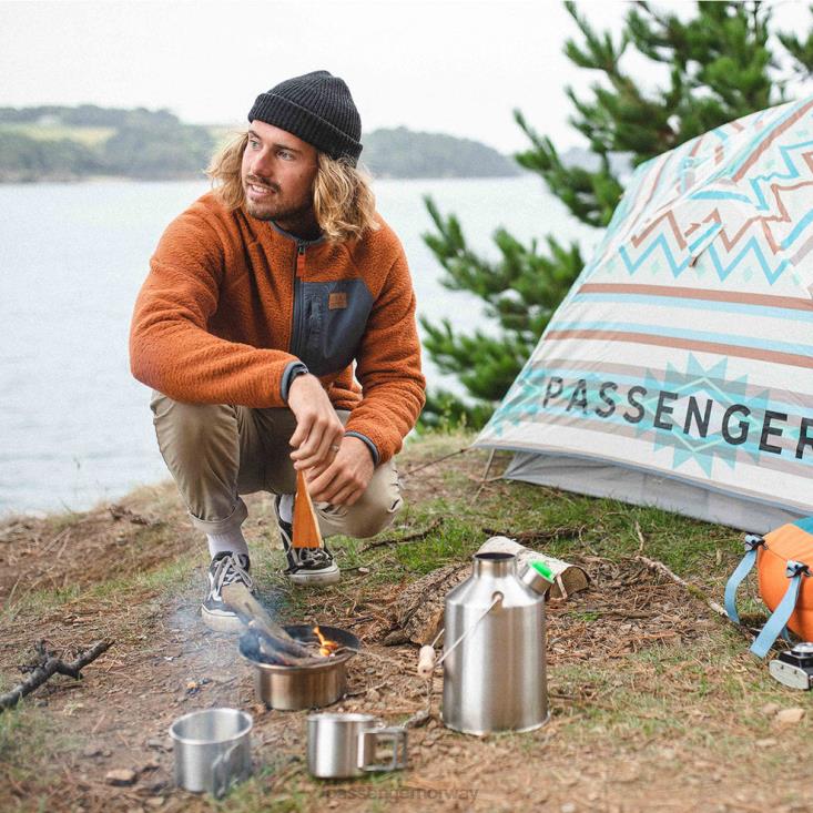 Passenger menn offgrid 1/4 zip resirkulert sherpa fleece glasert ingefær 0602449