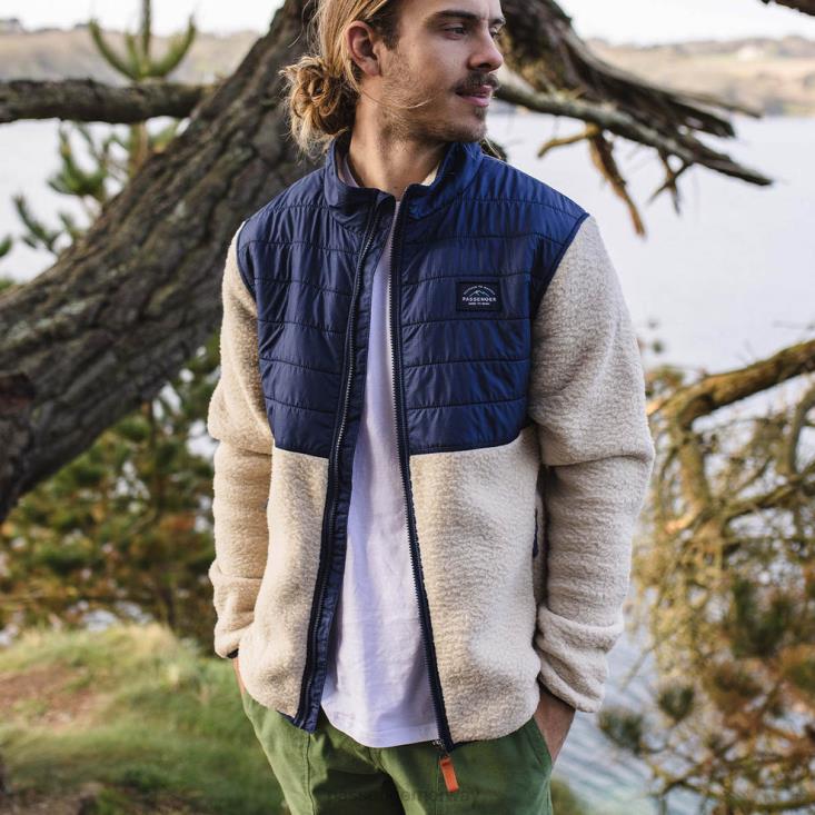 Passenger menn tåkespor full glidelås resirkulert sherpa fleece havregryn 0602448